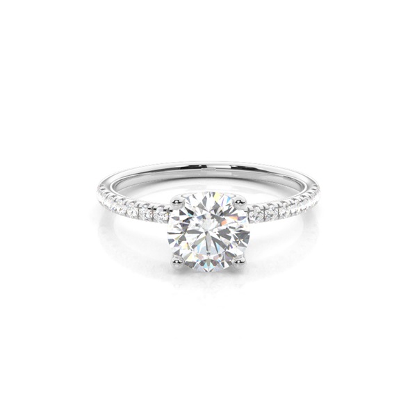 Prong Setting Diamond Hidden Halo Rings