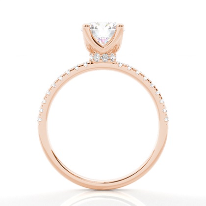 Rose Gold Side Stone Diamond Rings