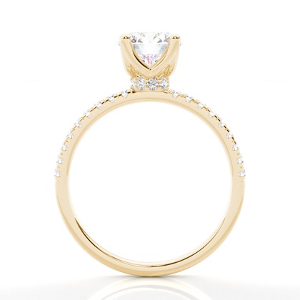 Yellow Gold Side Stone Diamond Rings