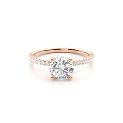 Prong Setting Diamond Hidden Halo Rings