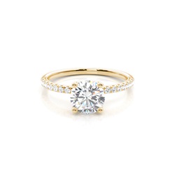 Prong Setting Diamond Hidden Halo Rings