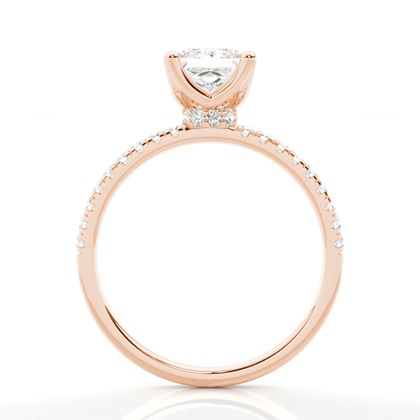 Rose Gold Side Stone Diamond Rings