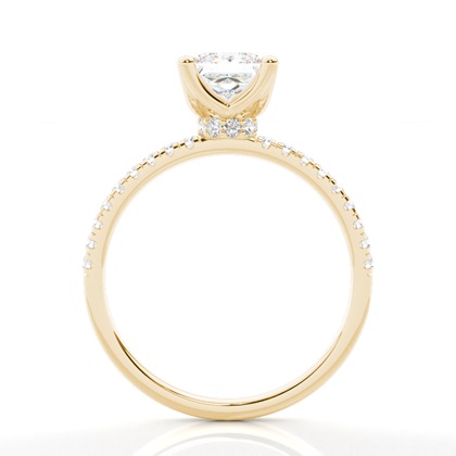 Yellow Gold Side Stone Diamond Rings