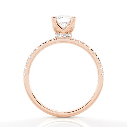 Rose Gold Side Stone Diamond Rings