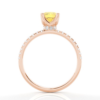 Hidden Halo Yellow Diamond Engagement Ring