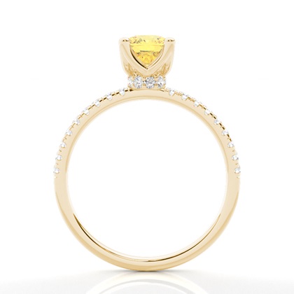 Hidden Halo Yellow Diamond Engagement Ring