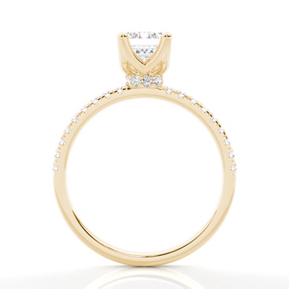 Yellow Gold Side Stone Diamond Rings