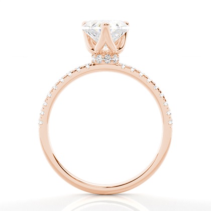 Rose Gold Side Stone Diamond Rings