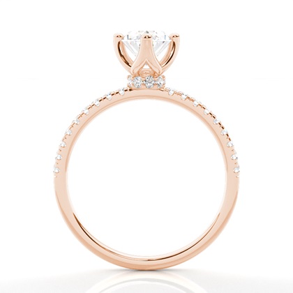 Rose Gold Side Stone Diamond Rings
