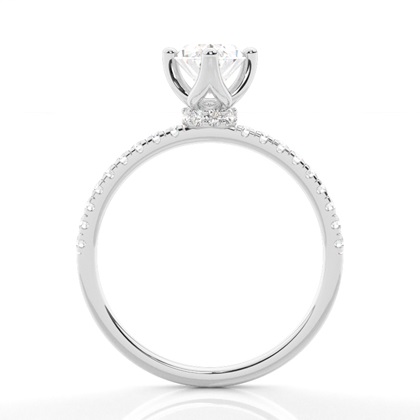 White Gold Side Stone Diamond Rings