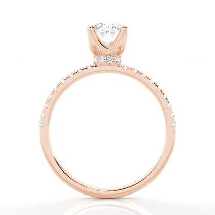 Rose Gold Side Stone Diamond Rings