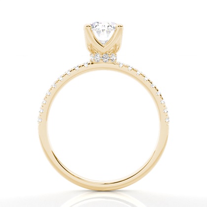 Yellow Gold Side Stone Diamond Rings
