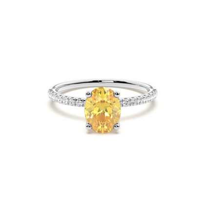 Hidden Halo Yellow Diamond Engagement Ring