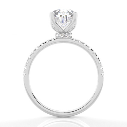 White Gold Side Stone Diamond Rings