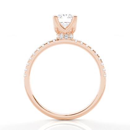 Rose Gold Side Stone Diamond Rings