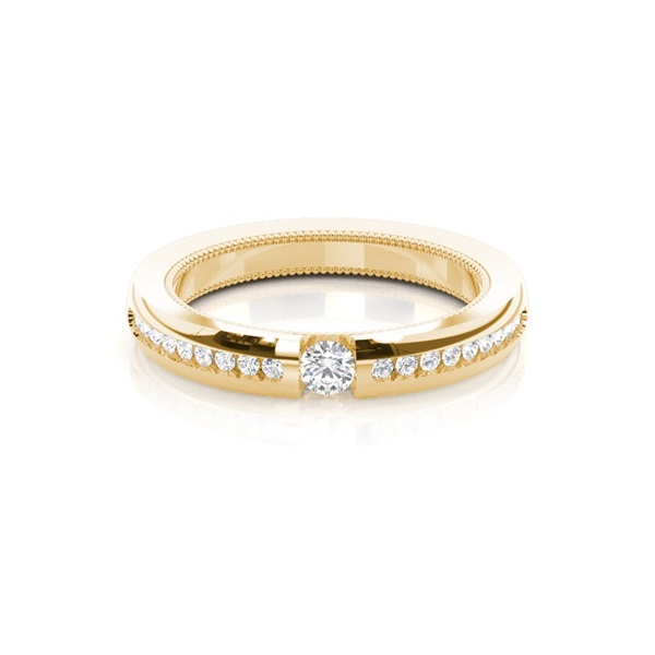 Kanal eingestelltrunder Diamant Damen Ehering