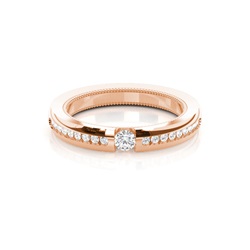 Channel Set Round Diamond Womens wedding Band
