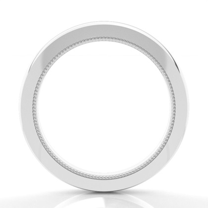 Curved Profile Plain Mens Wedding Band