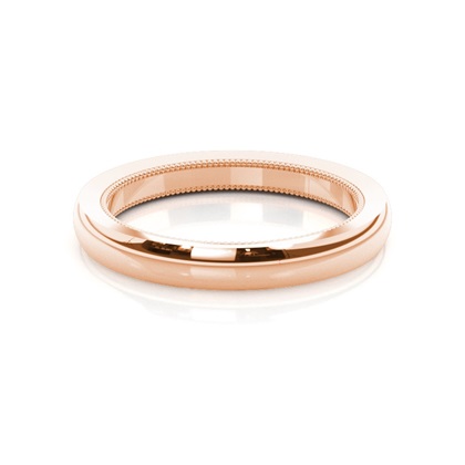 Men's Rose Gold Plain Wedding Rings