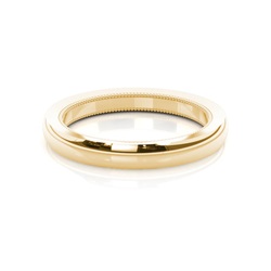 Curved Profile Plain Mens Wedding Band