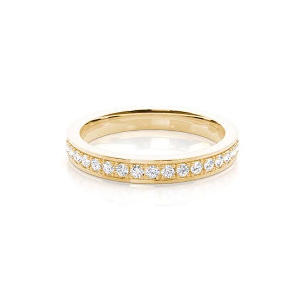 Prong Set Round Diamond Womens Wedding Band