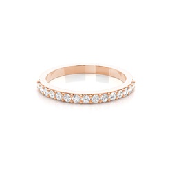 Round Diamond Studded Womens Wedding Band