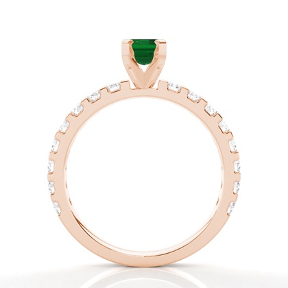 Zinkeneinstellung Smaragd-Seitensteinring