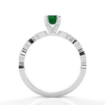 Zinkeneinstellung Smaragd-Seitensteinring