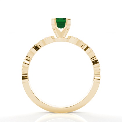 Zinkeneinstellung Smaragd-Seitensteinring