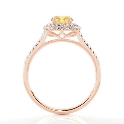 Gelber Diamant Halo Verlobungsring
