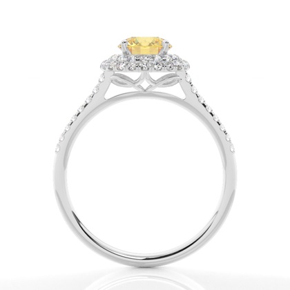 Gelber Diamant Halo Verlobungsring