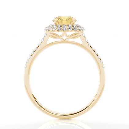 Gelber Diamant Halo Verlobungsring