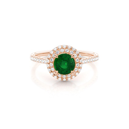 Rose Gold Gemstone Diamond Engagement Rings