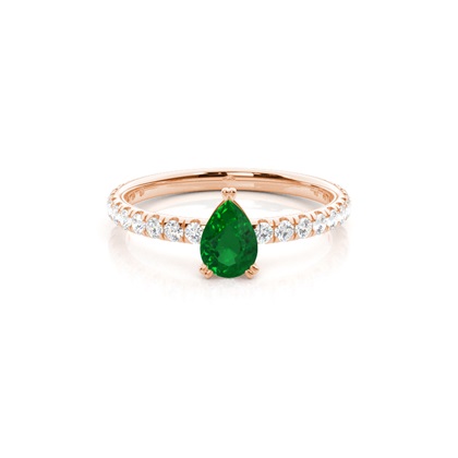 Rose Gold Gemstone Diamond Rings