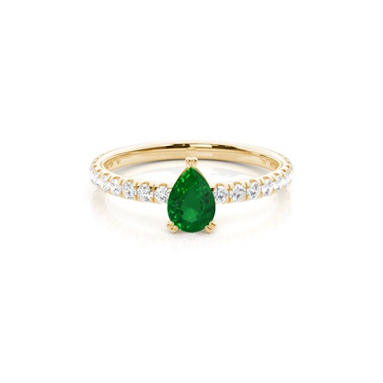 Yellow Gold Gemstone Diamond Rings