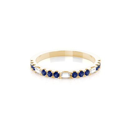 Yellow Gold Gemstone Diamond Rings