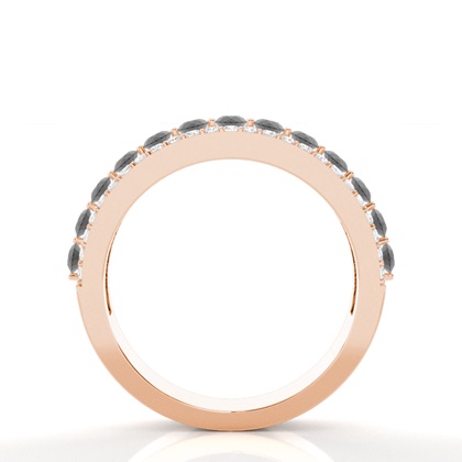 Rose Gold Half Eternity Diamond Rings