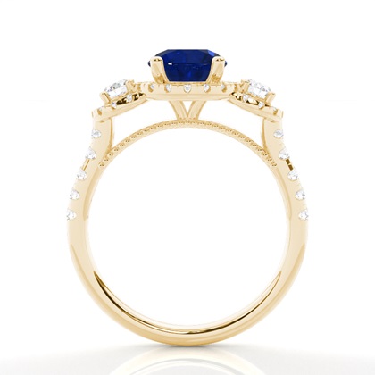 Brilliant Gelbgold Saphir Diamantringe