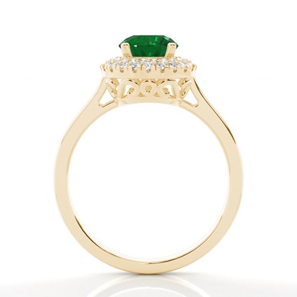 Yellow Gold Halo Engagement Rings