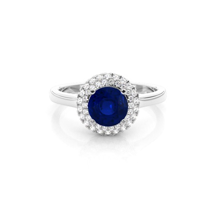 Platinum Gemstone Diamond Engagement Rings