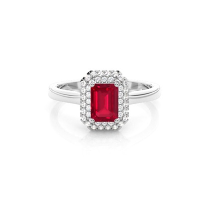 Platinum Ruby Engagement Rings