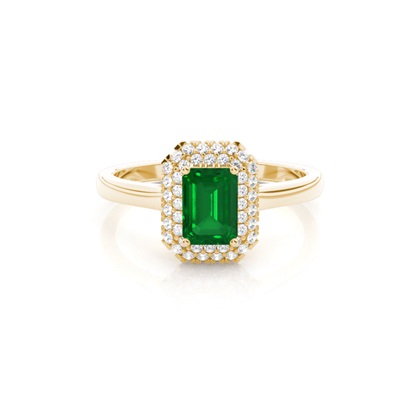 Yellow Gold Halo Engagement Rings