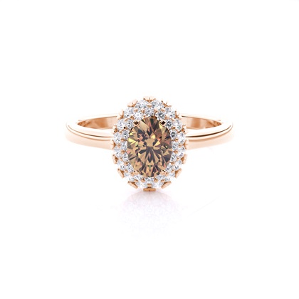 Rose Gold Champagne Diamond Engagement Rings