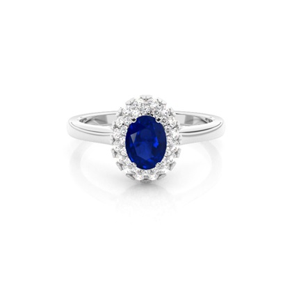 Oval Sapphire Diamond Engagement Rings