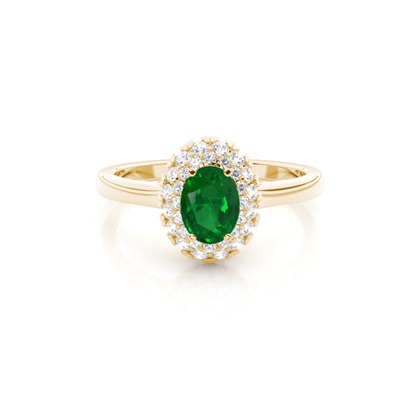 Oval Gemstone Diamond Engagement Rings
