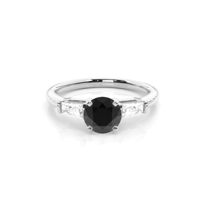 Silver 3 Stone Diamond Rings