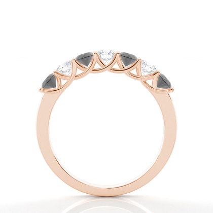 Rose Gold Half Eternity Diamond Rings