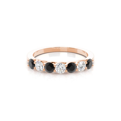 Rose Gold Half Eternity Diamond Rings