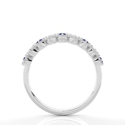 Brilliant Silber Saphir Diamantringe