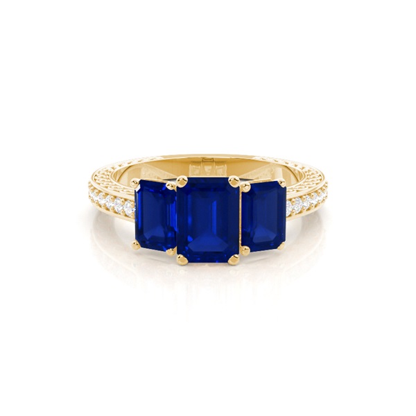 Prong Setting Blue Sapphire Vintage Ring